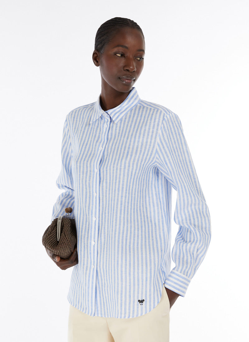 Max Mara Weekend Josef Striped Linen Shirt