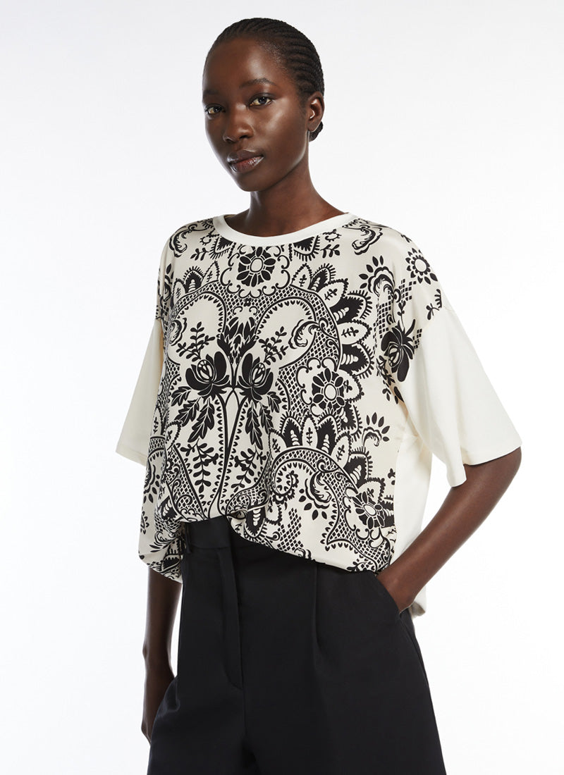 Max Mara Weekend Pampas Printed Cdc Top