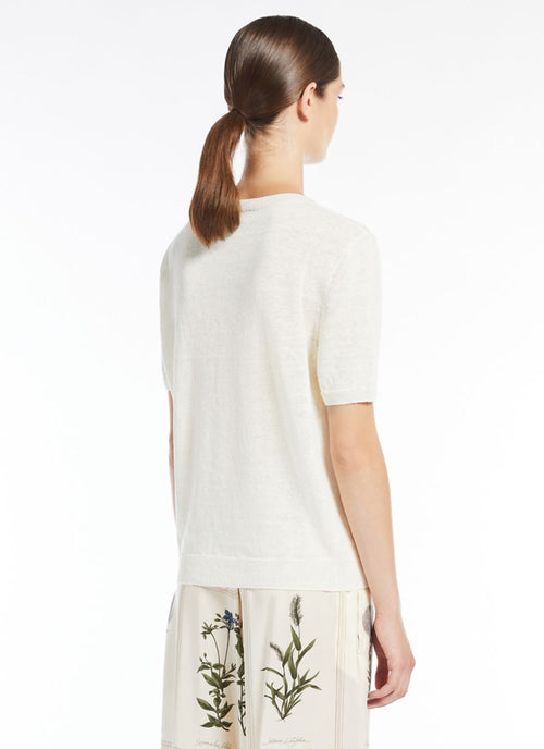 Max Mara Weekend Pancone Short Sleeve Linen Sweater