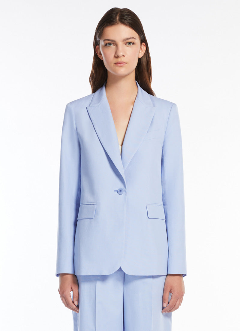 Max Mara Weekend Quito 1 Button Cotton Linen Blazer