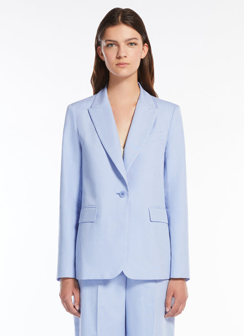Max Mara Weekend Quito 1 Button Cotton Linen Blazer