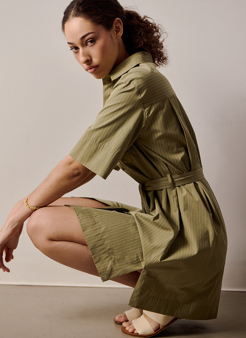 MM Sospiro Stripe Belted Tunic