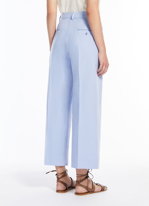 Max Mara Weekend Zircone Cropped Cotton Linen Trouser