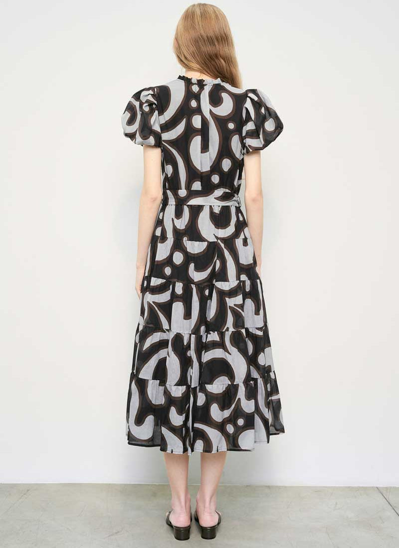 Printed Belted Dress