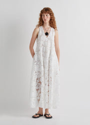 MEIMEIJ Sleeveless V-neck Lace Maxi Dress
