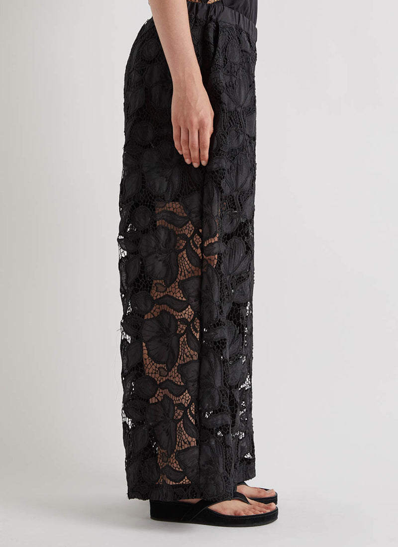 Lace Wide Leg Pull On Pant by MEIMEIJ at Andrews
