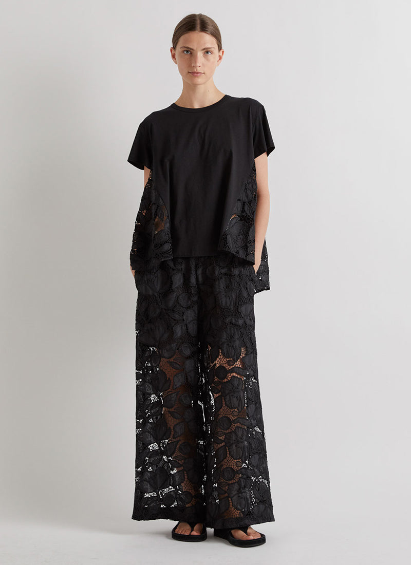 MEIMEIJ Lace Wide Leg Pull On Pant