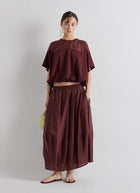 MEIMEIJ Draped Pull On Maxi Skirt