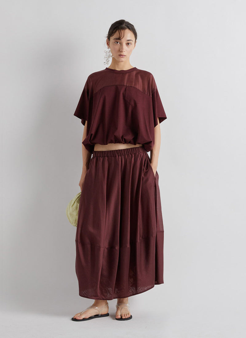 MEIMEIJ Draped Pull On Maxi Skirt