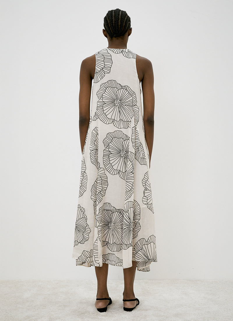 MEIMEIJ Floral Line Print Dress