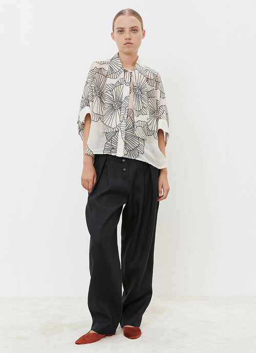 MEIMEIJ Floral Line Print Top