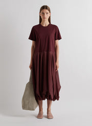MEIMEIJ Short Sleeve Bubble Hem Midi Dress