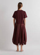 MEIMEIJ Short Sleeve Bubble Hem Midi Dress