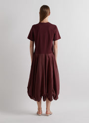 MEIMEIJ Short Sleeve Bubble Hem Midi Dress
