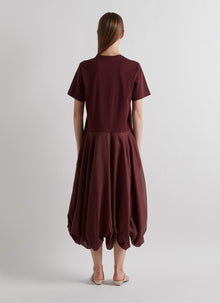 MEIMEIJ Short Sleeve Bubble Hem Midi Dress