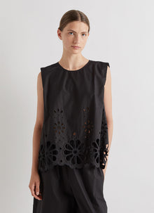 MEIMEIJ Sleeveless Eyelet Top