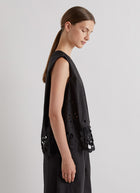 MEIMEIJ Sleeveless Eyelet Top