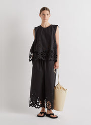 MEIMEIJ Sleeveless Eyelet Top