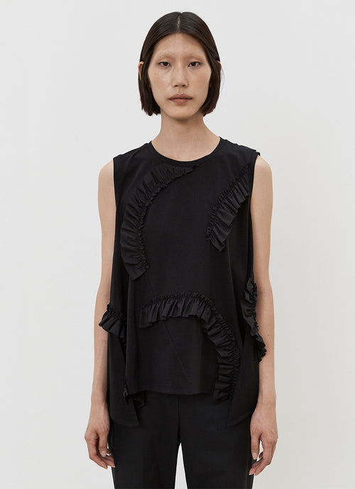 MEIMEIJ Sleeveless Ruffle Top