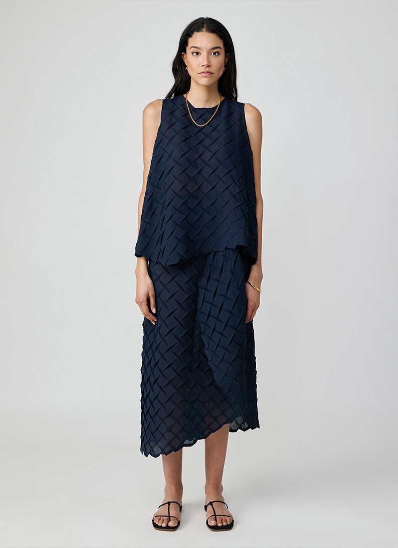 MEIMEIJ Sleeveless Textured Relaxed Top