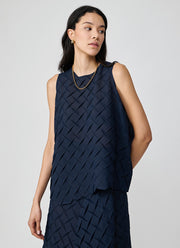 MEIMEIJ Sleeveless Textured Relaxed Top