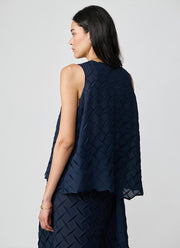 MEIMEIJ Sleeveless Textured Relaxed Top