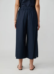 MEIMEIJ Pocket Detail Wide Leg Cropped Pants