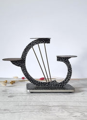 Haute Curature Brutalist Metal Cast Table Shelf, 1960s-1970s