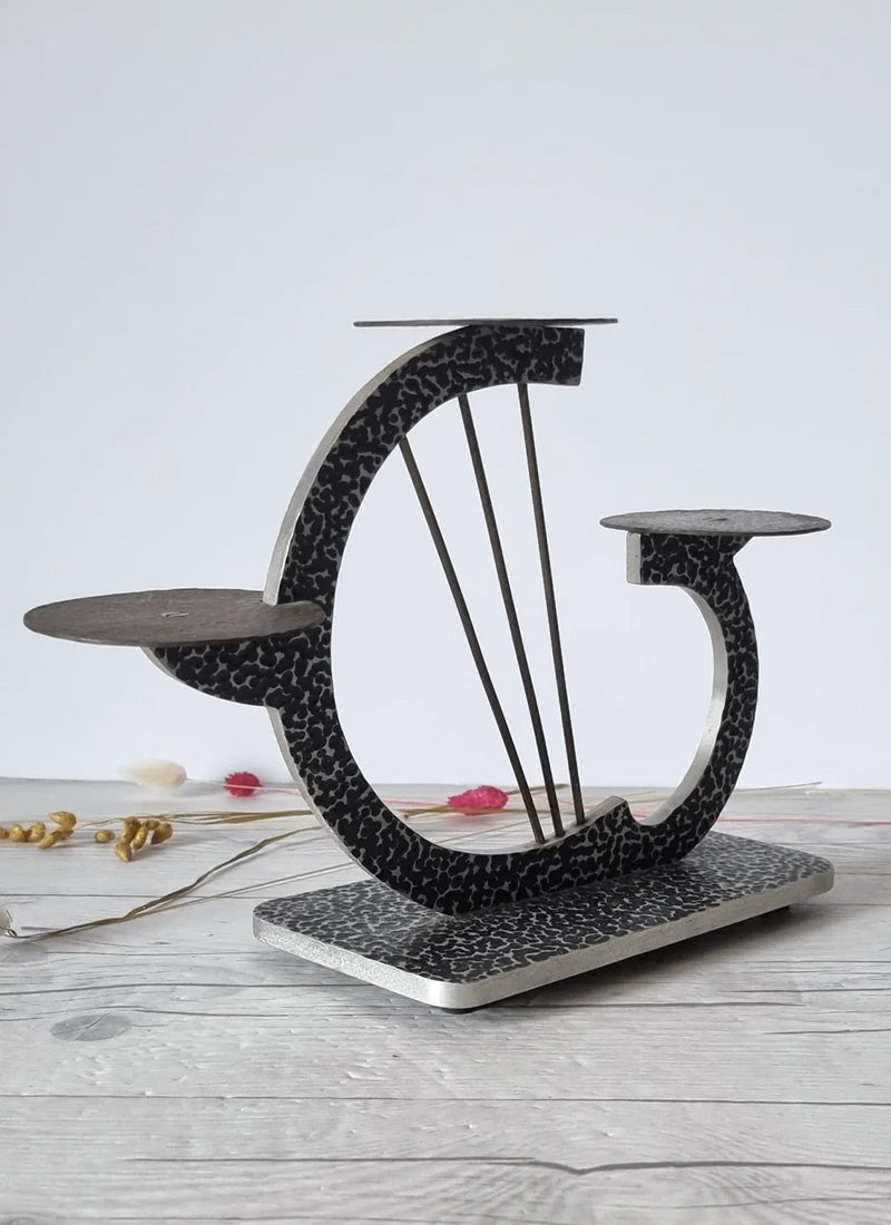 Haute Curature Brutalist Metal Cast Table Shelf, 1960s-1970s