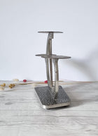Haute Curature Brutalist Metal Cast Table Shelf, 1960s-1970s