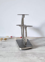 Haute Curature Brutalist Metal Cast Table Shelf, 1960s-1970s