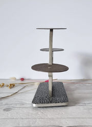 Haute Curature Brutalist Metal Cast Table Shelf, 1960s-1970s