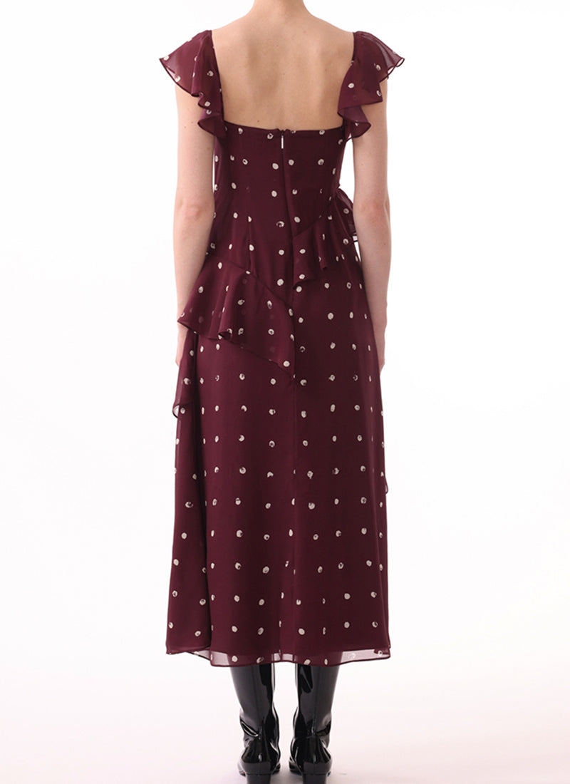 Jason Wu Flutter Sleeve Paint Dot Dress