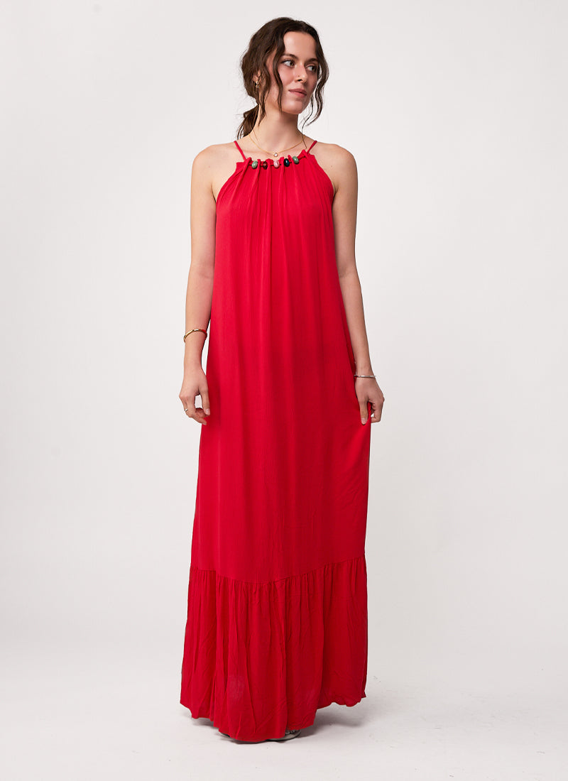 Halter Neck Maxi Dress
