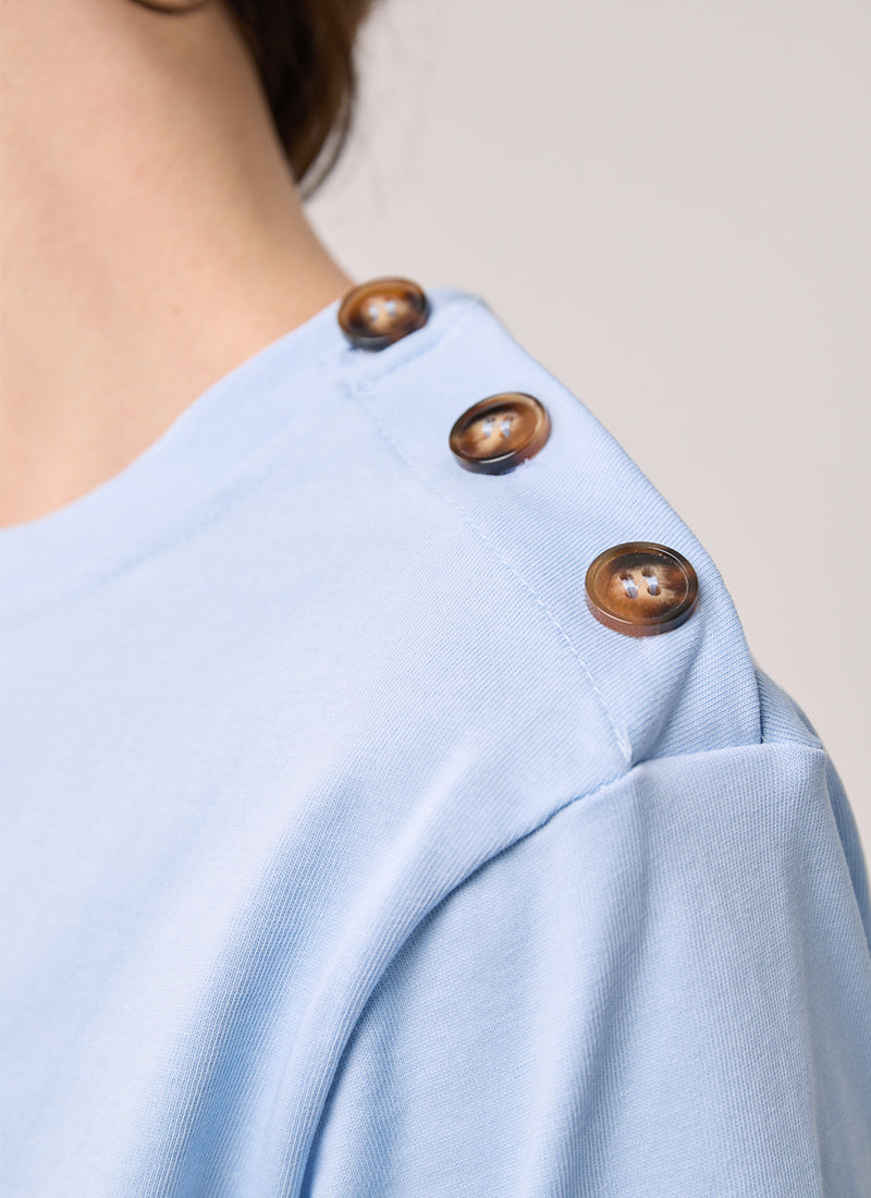  Button Shoulder Tee by MILO'S at Andrews 