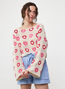 MILO'S Crochet Heart Sweater
