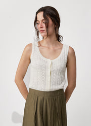 MILOS Pointelle Button Up Tank