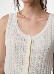 MILOS Pointelle Button Up Tank