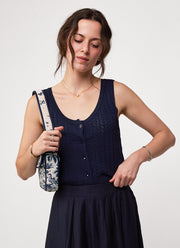 MILOS Pointelle Button Up Tank