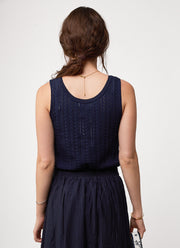 MILOS Pointelle Button Up Tank