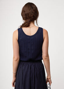  Pointelle Button Up Tank by MILO'S at Andrews 