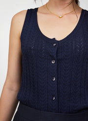 MILOS Pointelle Button Up Tank