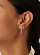Missoma Tennis Medium Hoop Earrings Silver