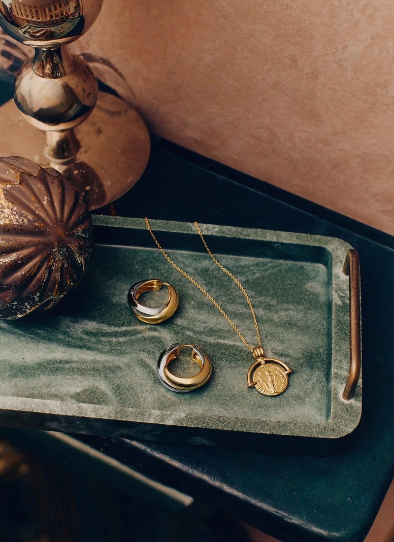 Lucy Williams Medium Engrave Roman Arc Coin Necklace by MISSOMA at Andrews