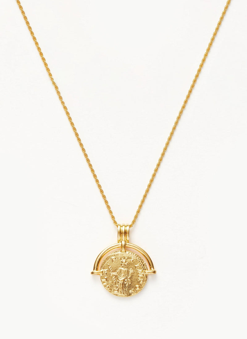 Lucy Williams Medium Engrave Roman Arc Coin Necklace by MISSOMA at Andrews