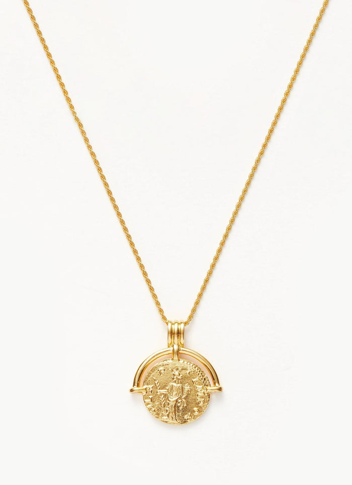 MISSOMA Lucy Williams Medium Engrave Roman Arc Coin Necklace