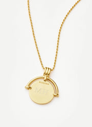 Lucy Williams Medium Engrave Roman Arc Coin Necklace by MISSOMA at Andrews