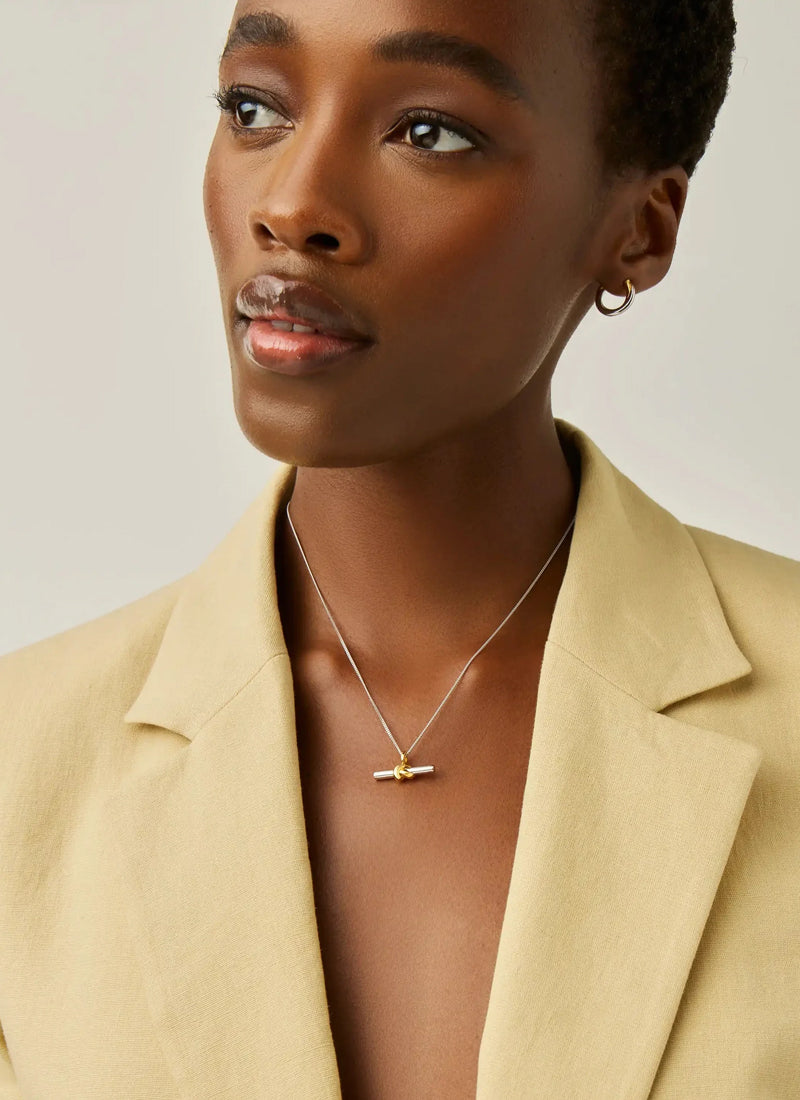 Missoma Lucy Williams T-bar Knot Pendant Necklace