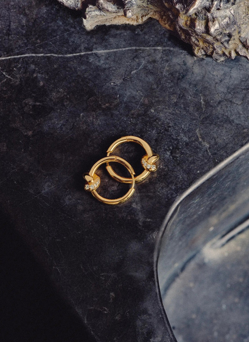 Lucy Williams Pave Knot Small Hoop Earrings by MISSOMA at Andrews