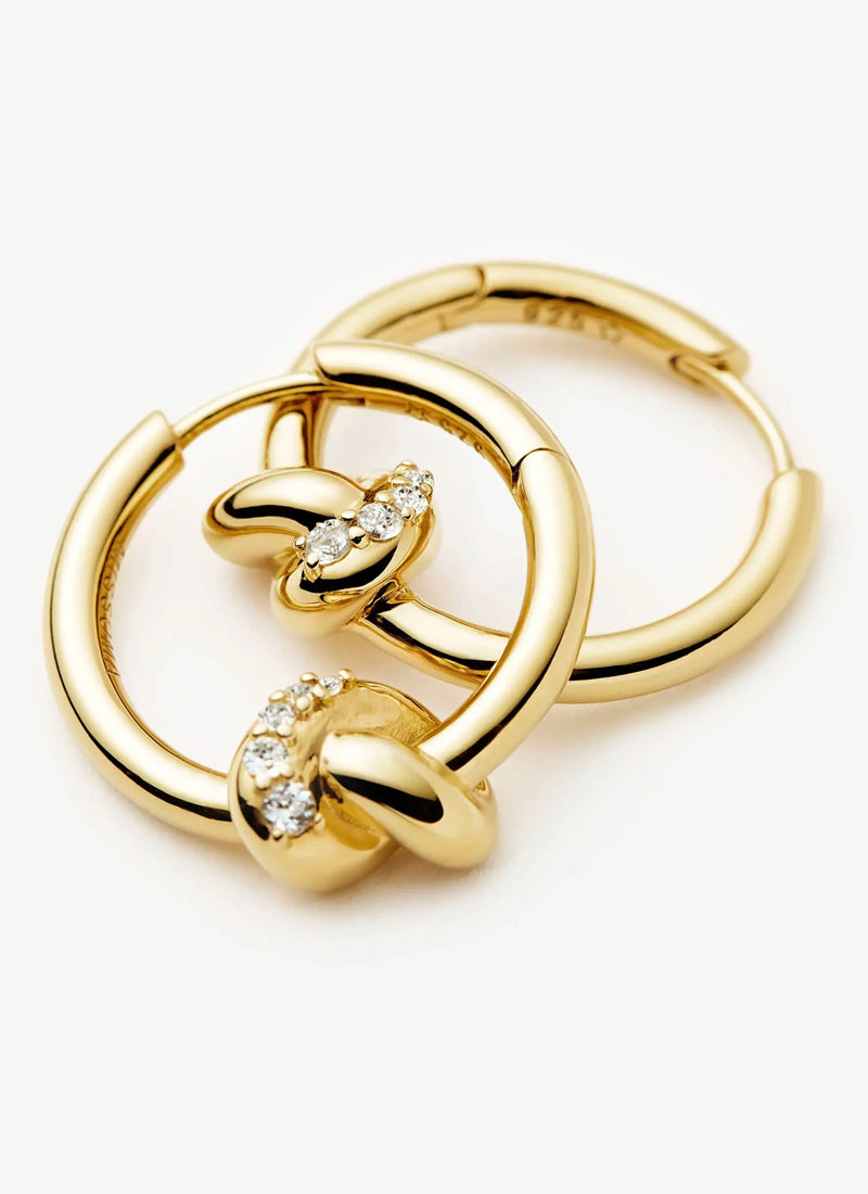 Lucy Williams Pave Knot Small Hoop Earrings by MISSOMA at Andrews